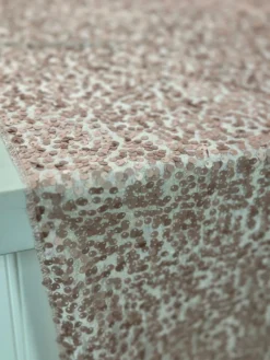 Taffeta Sequins Table Linen in Blush Matte