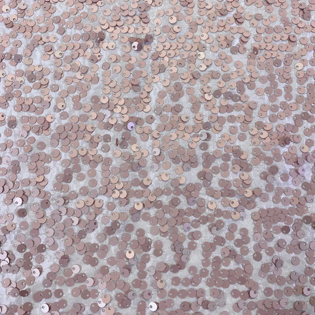 Taffeta Sequins Table Linen in Blush Matte