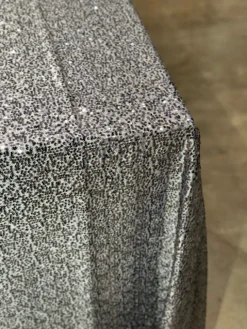 Taffeta Sequins Table Linen in Charcoal