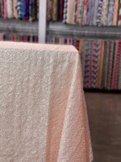Taffeta Sequins Table Linen in Blush Transparent