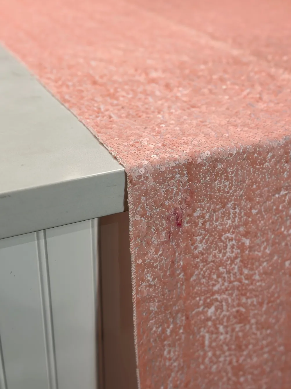 Taffeta Sequins Table Linen in Dusty Rose