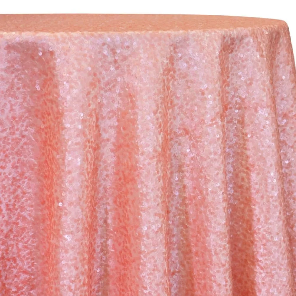 Taffeta Sequins Table Linen in Dusty Rose