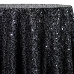 Taffeta Sequins Table Linen in Black