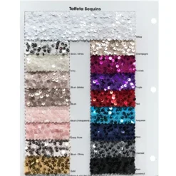 Taffeta Sequins Table Linen in Black