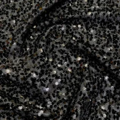 Taffeta Sequins Table Linen in Black
