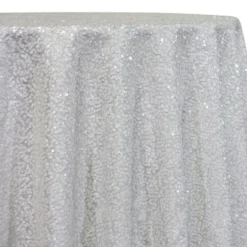 Taffeta Sequins Table Linen in White