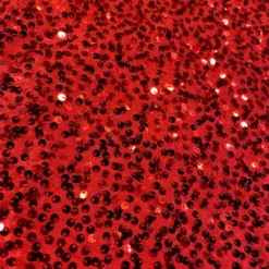 Taffeta Sequins Table Runner in Red