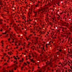 Taffeta Sequins Table Runner in Red