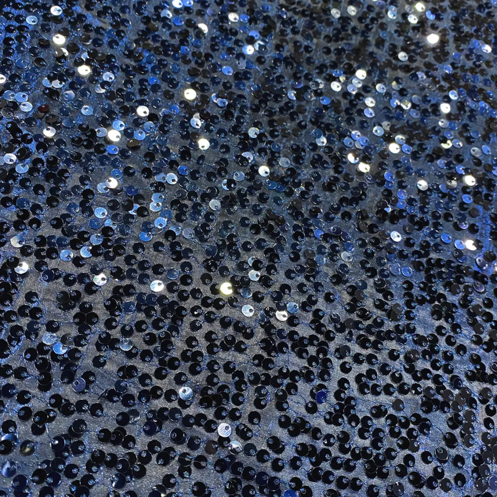 Taffeta Sequins Table Runner in Navy