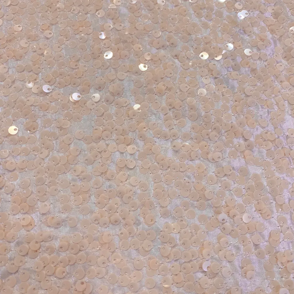 Taffeta Sequins (w/ Poly Lining) Table Napkin in Blush Transparent