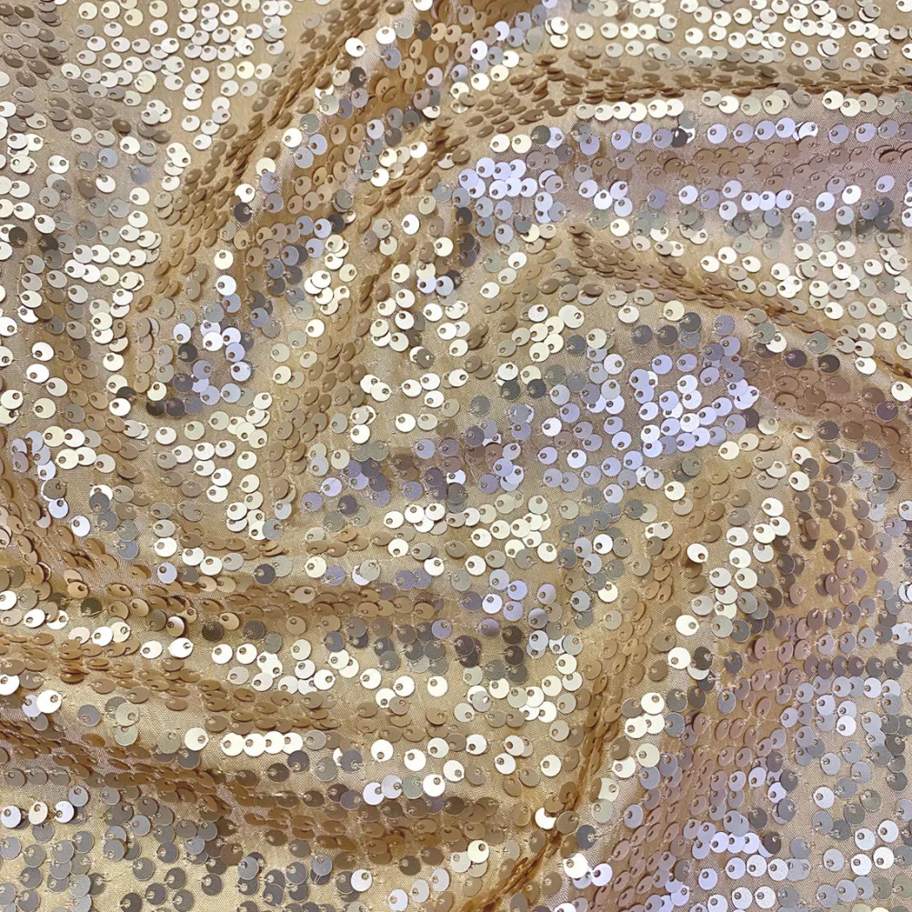 Taffeta Sequins (w/ Poly Lining) Table Napkin in Champagne