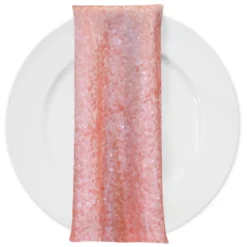 Taffeta Sequins (w/ Poly Lining) Table Napkin in Dusty Rose