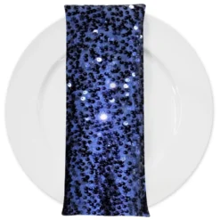 Taffeta Sequins (w/ Poly Lining) Table Napkin in Navy