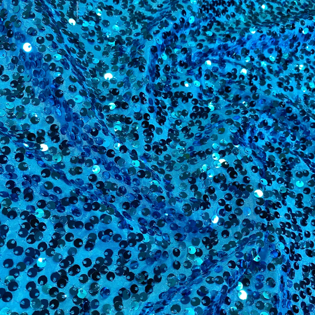 Taffeta Sequins (w/ Poly Lining) Table Napkin in Turquoise