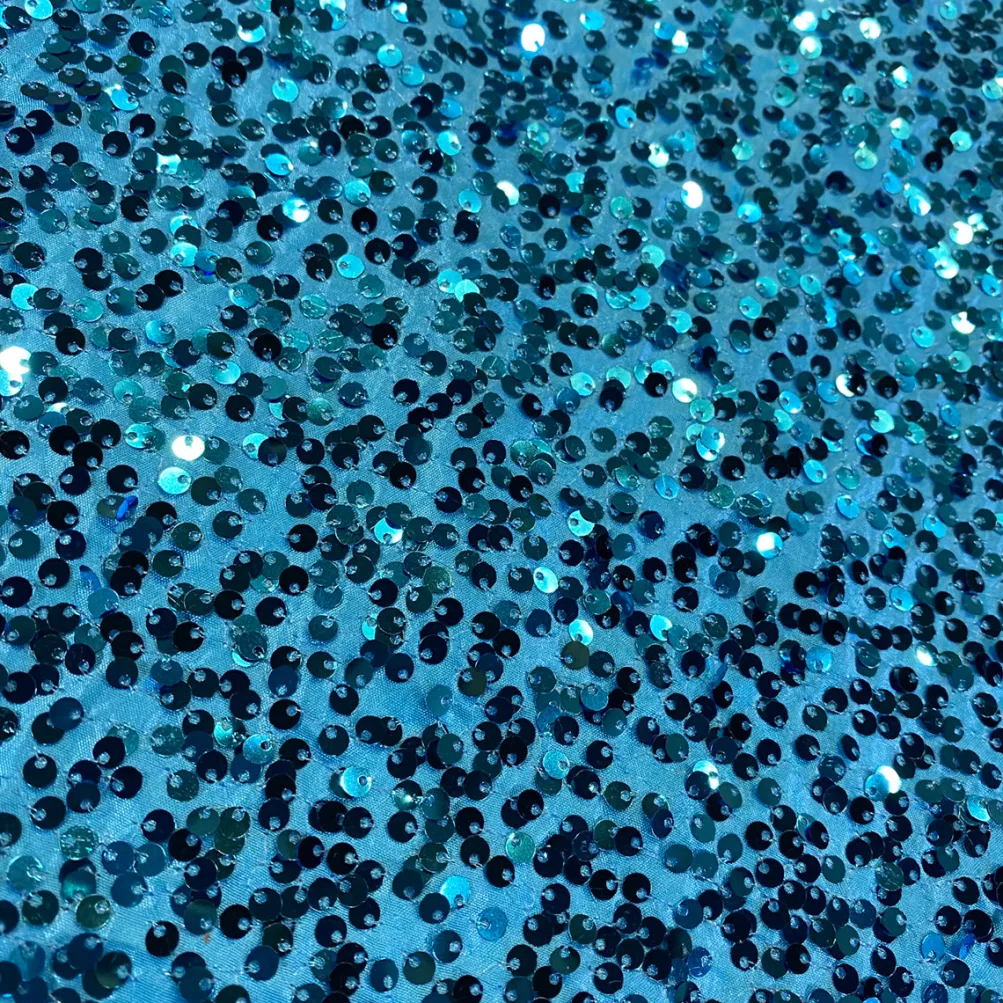 Taffeta Sequins (w/ Poly Lining) Table Napkin in Turquoise