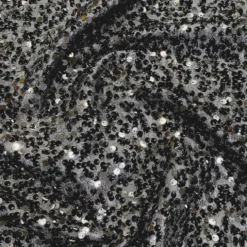 Taffeta Sequins (w/ Poly Lining) Table Napkin in Charcoal