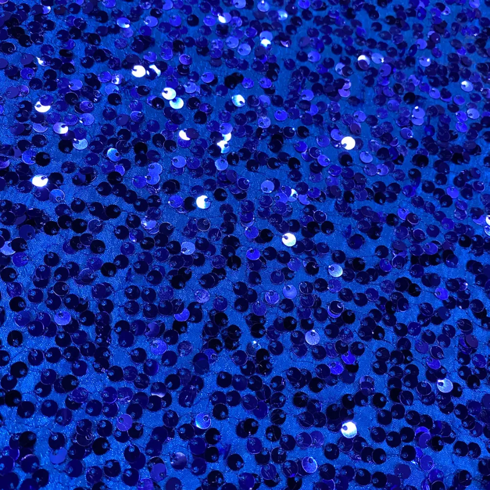 Taffeta Sequins (w/ Poly Lining) Table Napkin in Royal