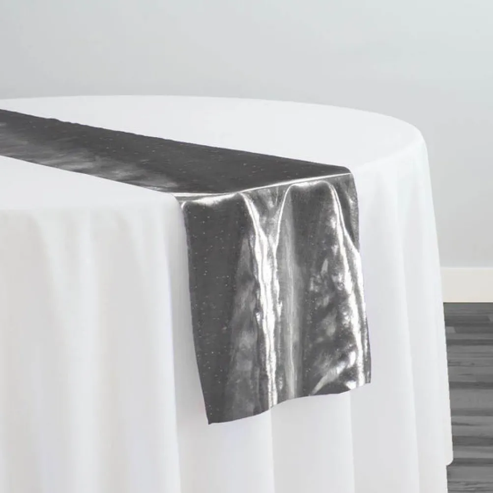 Tissue Lame Table Runner in Silver
