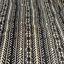 Topaz (Poly Print) Table Linen in Black / Taupe