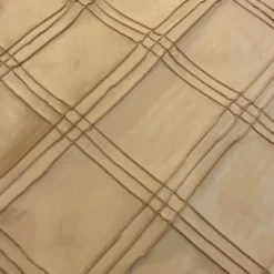 Triple Pleat Pintuck Table Linen in Taupe Gold