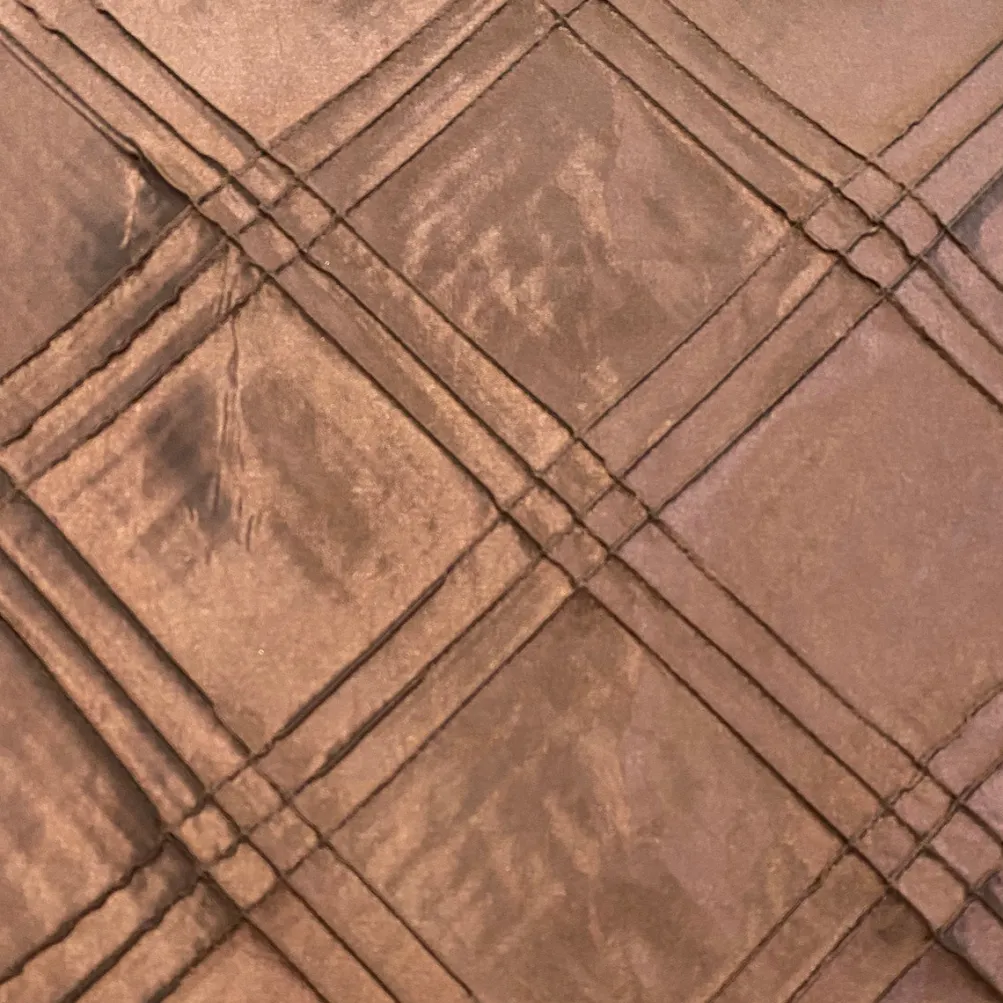 Triple Pleat Pintuck Table Linen in Brown