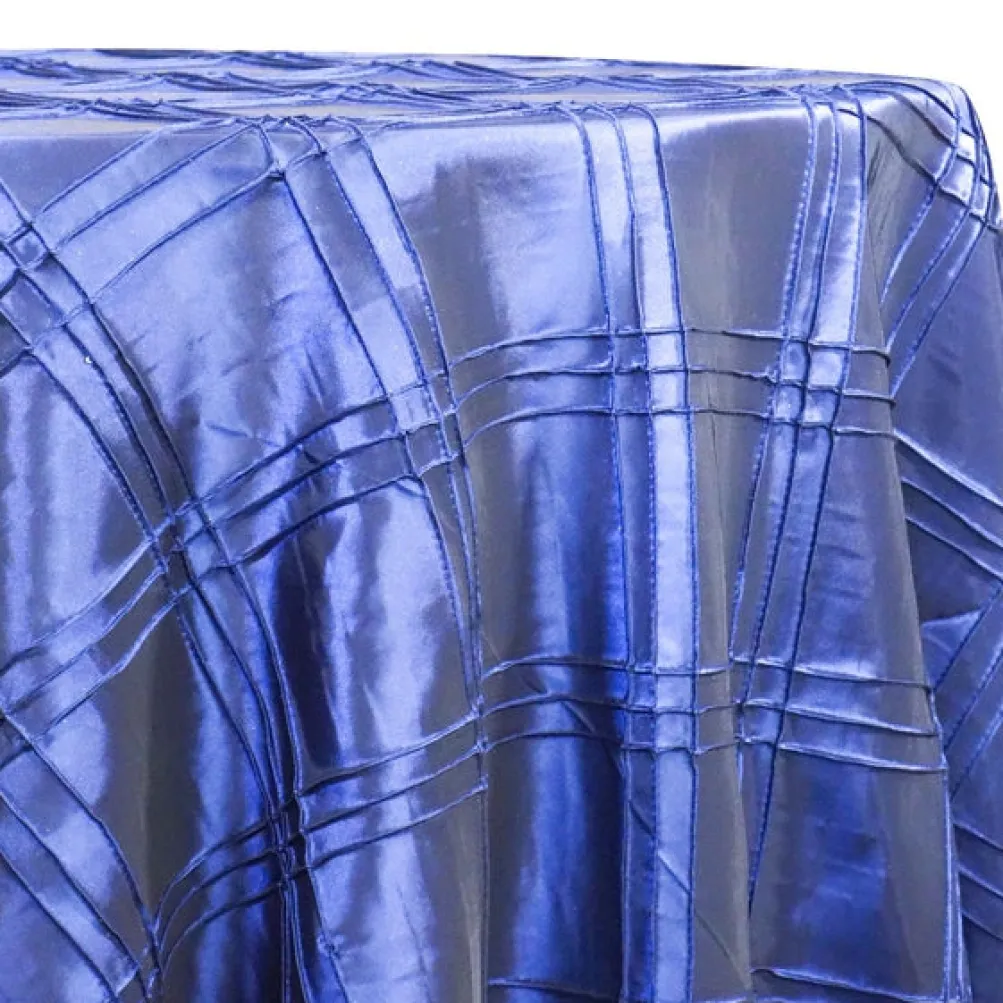 Triple Pleat Pintuck Table Linen in Navy