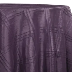 Triple Pleat Pintuck Table Linen in Raisin