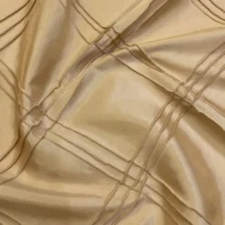 Triple Pleat Pintuck Table Runner in Taupe Gold