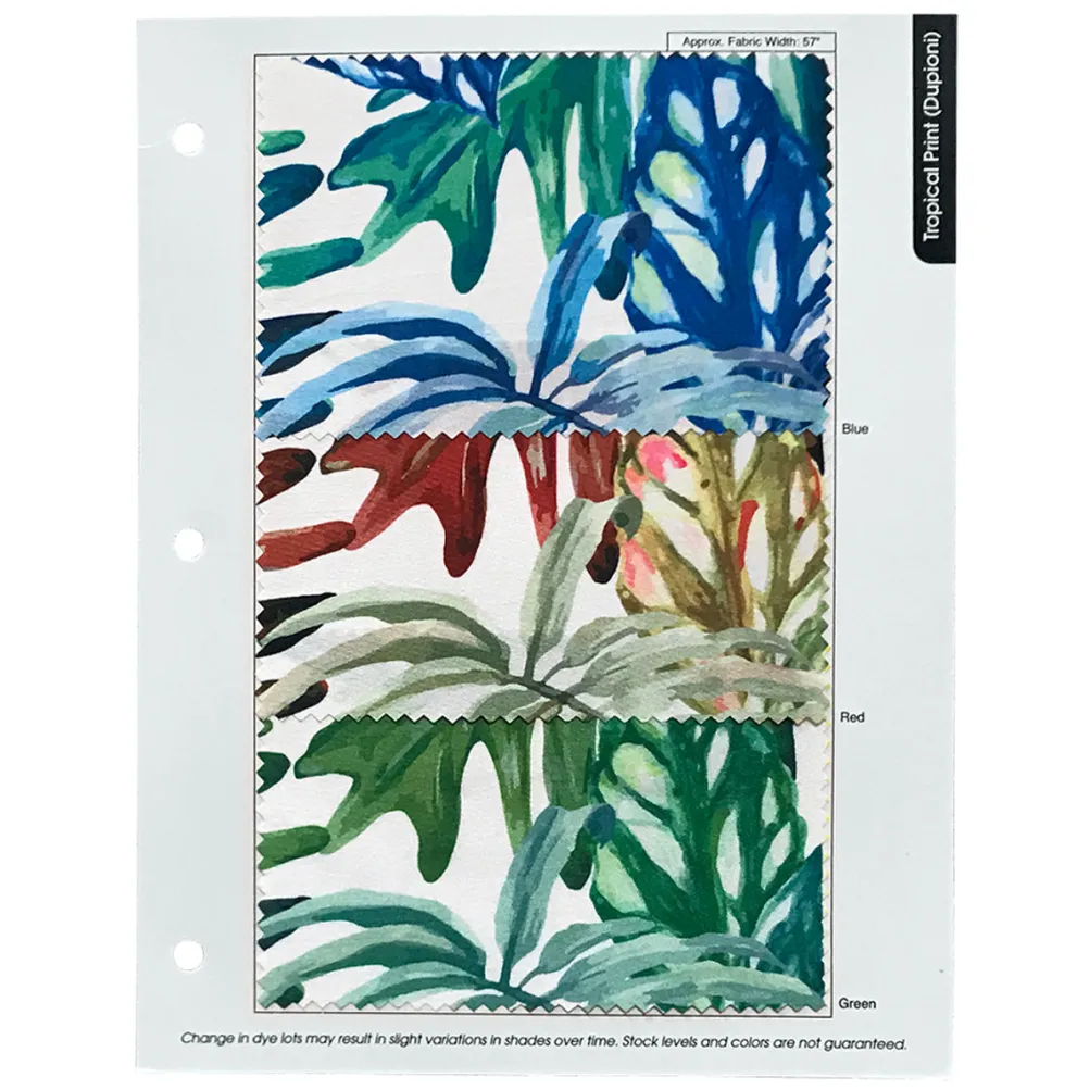 Tropical Print (Dupioni) Table Linen in Blue