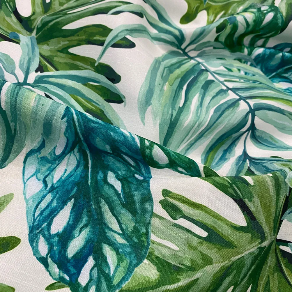Tropical Print (Dupioni) Table Napkin in Green