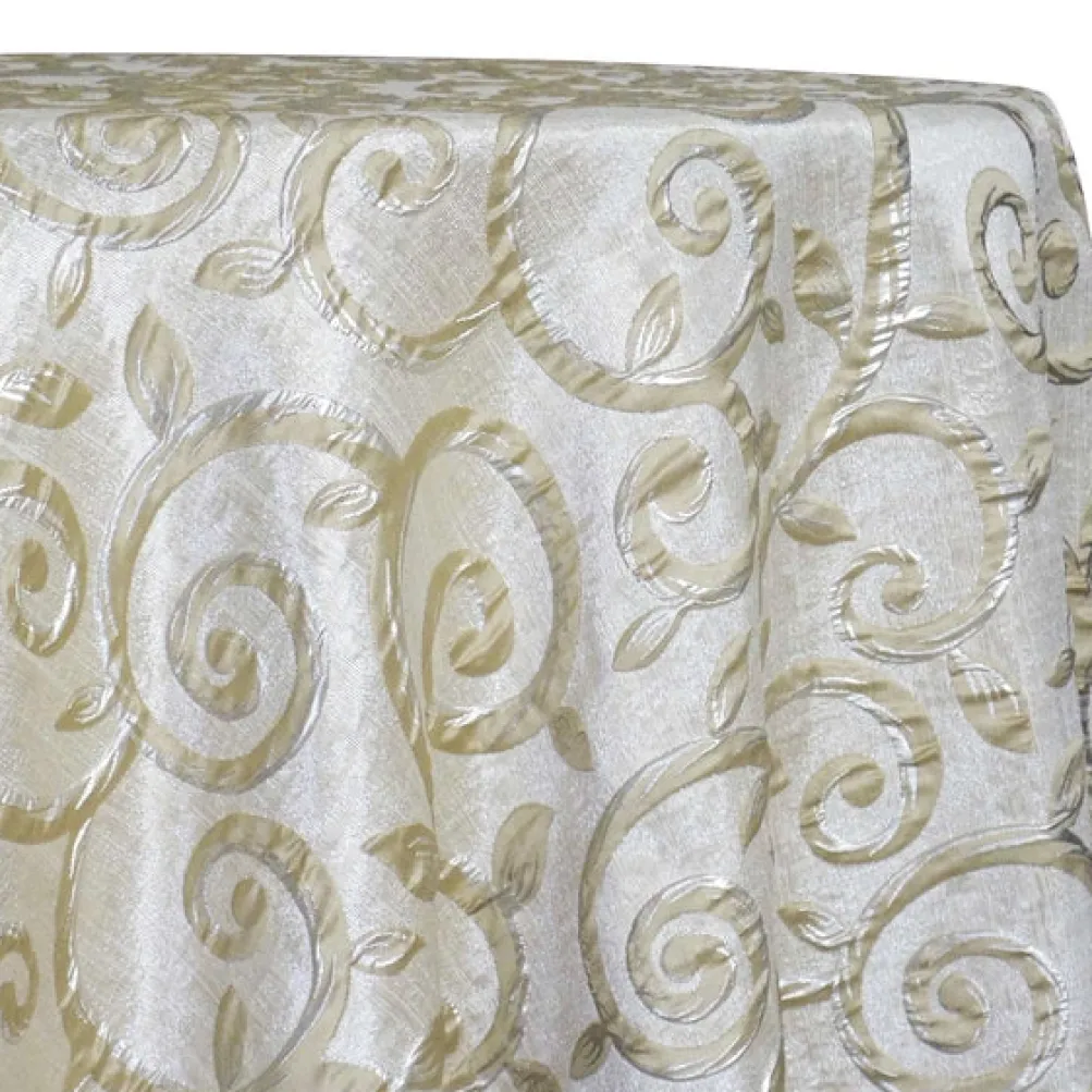 Tuscany Jacquard (Reversible) Table Linen in Ivory