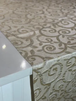 Tuscany Jacquard (Reversible) Table Linen in Champagne and Gold