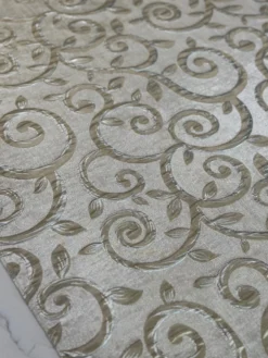 Tuscany Jacquard (Reversible) Table Linen in Champagne and Gold