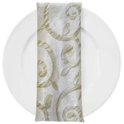 Tuscany Jacquard (Reversible) Table Napkin in Ivory
