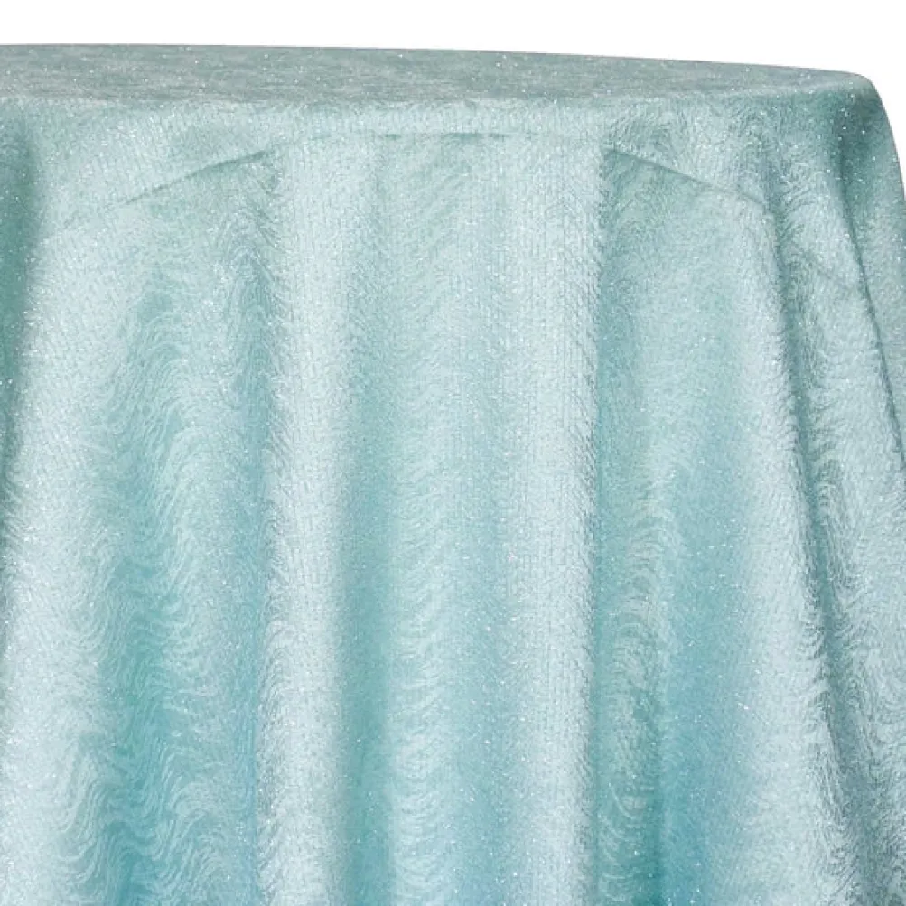Twinkle Tensil Table Linen in Teal Green