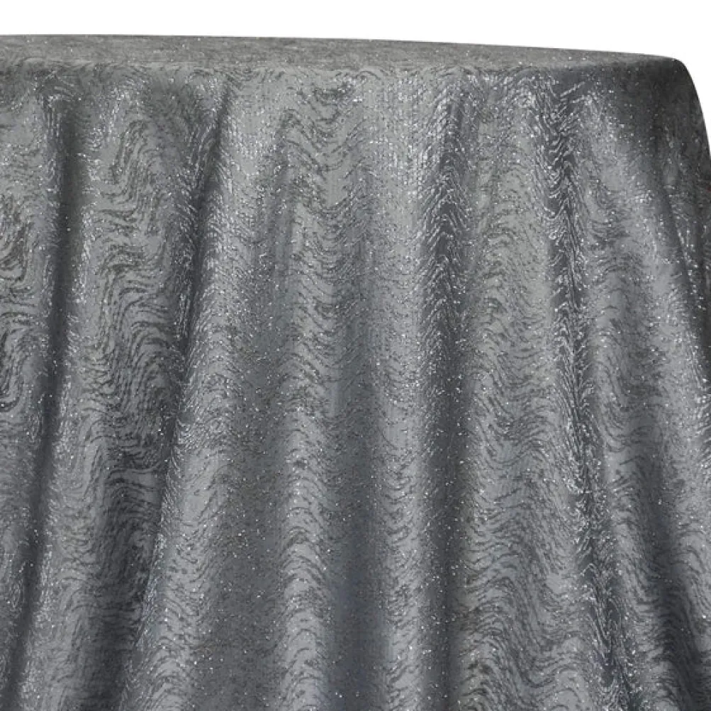 Twinkle Tensil Table Linen in Charcoal