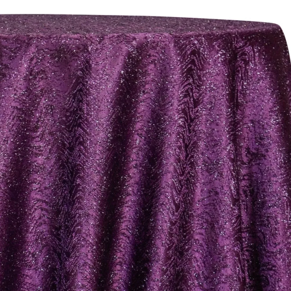 Twinkle Tensil Table Linen in Plum