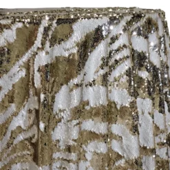 Two-Tone Sequins Table Linen in Champagne and Matte