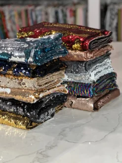 Two-Tone Sequins Table Linen in Rainbow