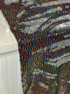 Two-Tone Sequins Table Linen in Rainbow