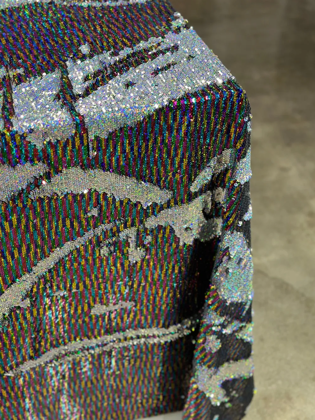 Two-Tone Sequins Table Linen in Rainbow