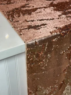 Two-Tone Sequins Table Linen in Champagne and Blush