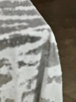 Two-Tone Sequins Table Linen in Silver and White