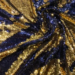 Two-Tone Sequins Table Runner in Navy and Rose Gold