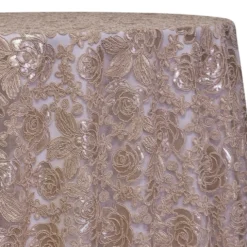 Valentina Lace Table Linen in Champagne
