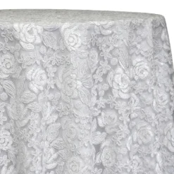 Valentina Lace Table Linen in White