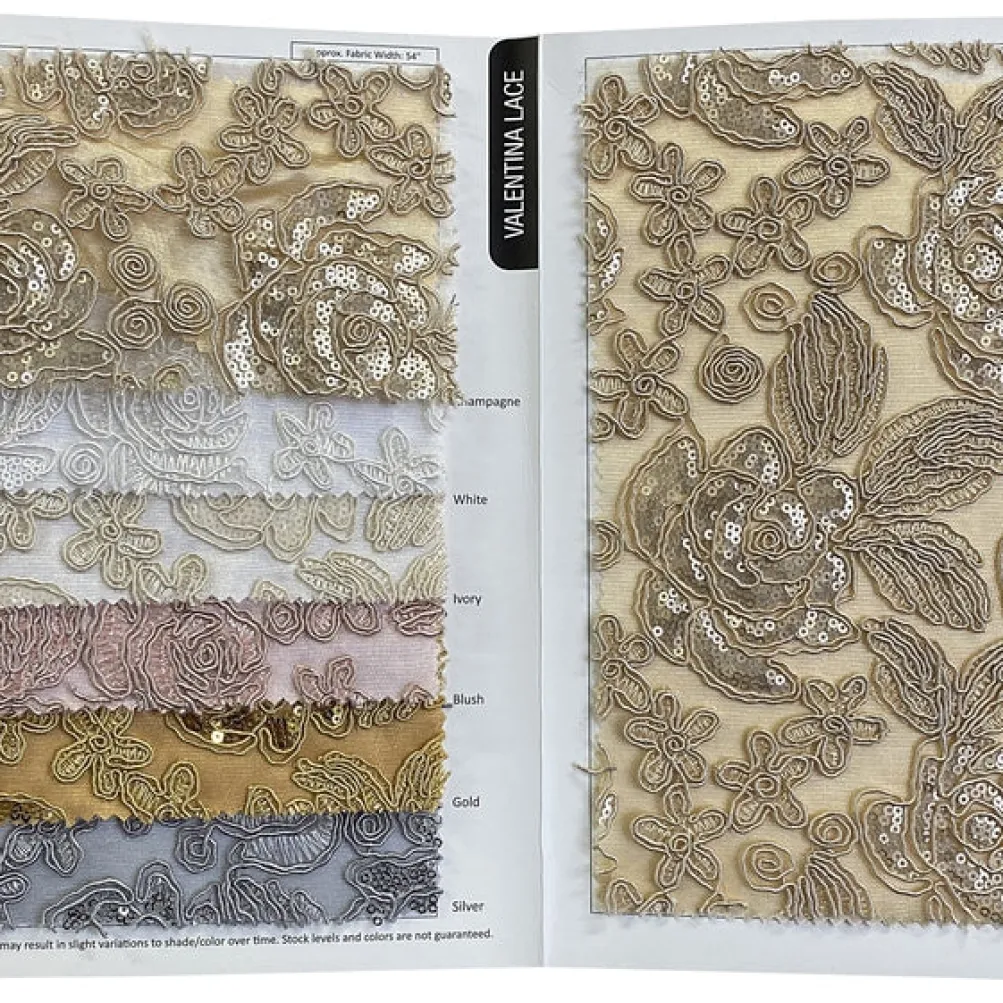 Valentina Lace Table Runner in Champagne