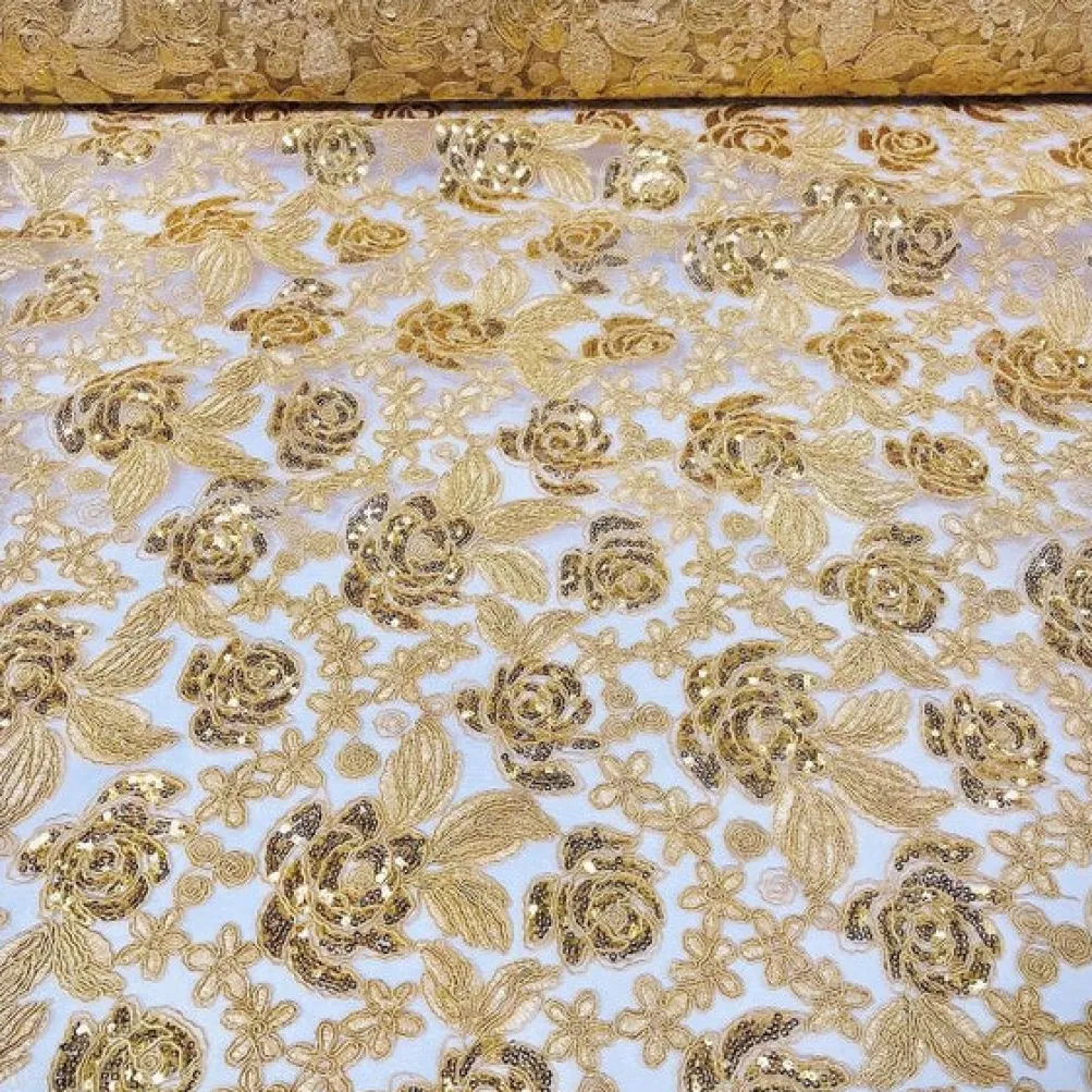 Valentina Lace Table Runner in Gold