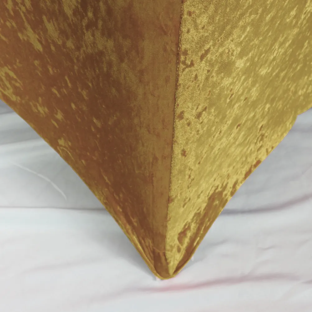 Velvet Spandex (8'x30") Banquet Table Cover in Gold