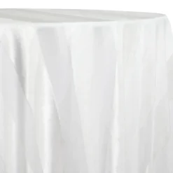 Velvet Stripe Table Linen in White